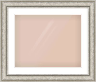 Silver Scoop Frame for 20 × 16in artwork, with Smooth White Single Mount