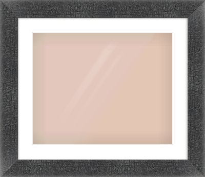 Carbon Flat Frame for 20 × 16in artwork, with Smooth White Single Mount