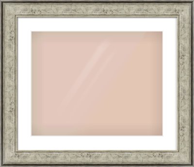 Silver Flat Frame for 20 × 16in artwork, with Smooth White Single Mount