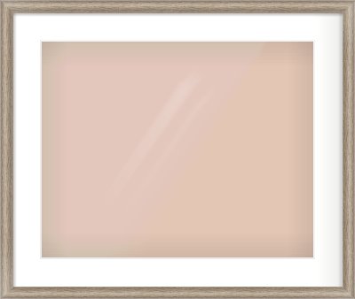 Silver Cushion Frame for 20 × 16in artwork, with Smooth White Single Mount
