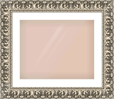 Silver Reverse Frame for 20 × 16in artwork, with Smooth White Single Mount