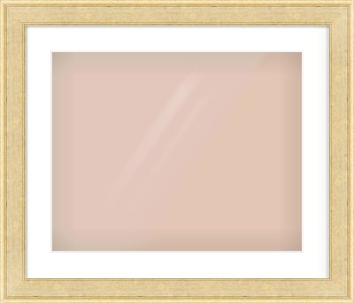 Gold Flat Frame for 20 × 16in artwork, with Smooth White Single Mount