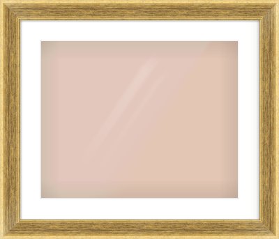 Gold Flat Frame for 20 × 16in artwork, with Smooth White Single Mount