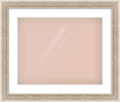 Silver Flat Frame for 20 × 16in artwork, with Smooth White Single Mount