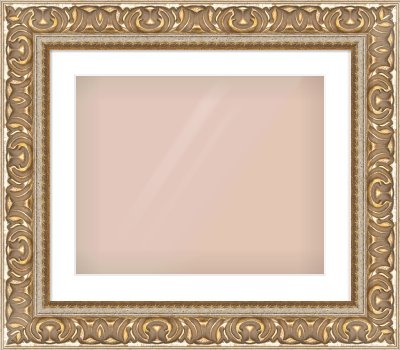 Silver / Gold Reverse Frame for 20 × 16in artwork, with Smooth White Single Mount