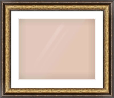 Gold Spoon Frame for 20 × 16in artwork, with Smooth White Single Mount