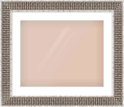 Silver Flat Frame for 20 × 16in artwork, with Smooth White Single Mount