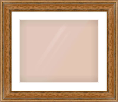 Gold Scoop Frame for 20 × 16in artwork, with Smooth White Single Mount