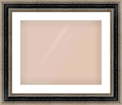 Black & Champagne Silver Spoon Frame for 20 × 16in artwork, with Smooth White Single Mount
