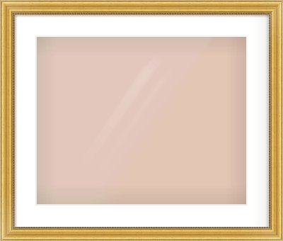 Gold Spoon Frame for 20 × 16in artwork, with Smooth White Single Mount