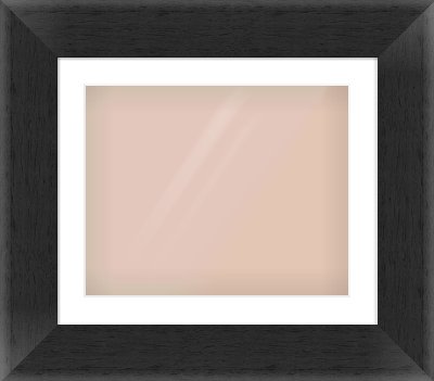 Black Flat Frame for 20 × 16in artwork, with Smooth White Single Mount