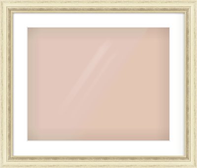 Ivory Distressed Frame for 20 × 16in artwork, with Smooth White Single Mount