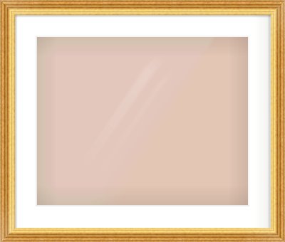 Gold Reverse Frame for 20 × 16in artwork, with Smooth White Single Mount