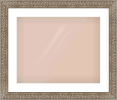 Silver Dome Frame for 20 × 16in artwork, with Smooth White Single Mount