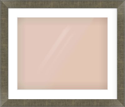 Brushed Pewter Flat Frame for 20 × 16in artwork, with Smooth White Single Mount