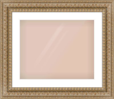 Gold Reverse Frame for 20 × 16in artwork, with Smooth White Single Mount