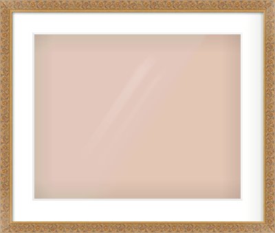 Gold Scoop Frame for 20 × 16in artwork, with Smooth White Single Mount