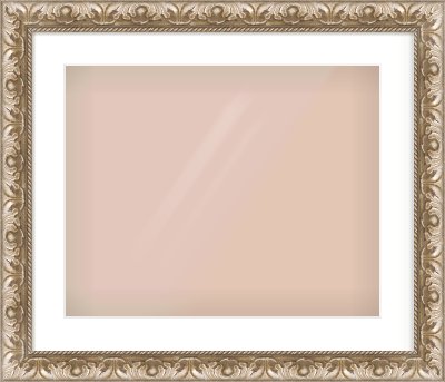 Silver Scoop Frame for 20 × 16in artwork, with Smooth White Single Mount