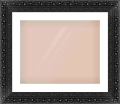Black Reverse Frame for 20 × 16in artwork, with Smooth White Single Mount