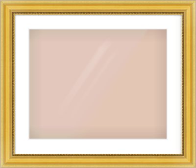 Gold Spoon Frame for 20 × 16in artwork, with Smooth White Single Mount