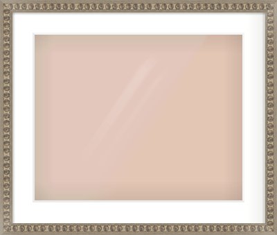 Silver Cushion Frame for 20 × 16in artwork, with Smooth White Single Mount