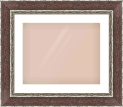 Brown Reverse Frame for 20 × 16in artwork, with Smooth White Single Mount