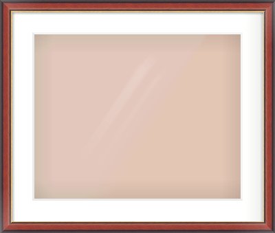 Brown Cushion Frame for 20 × 16in artwork, with Smooth White Single Mount