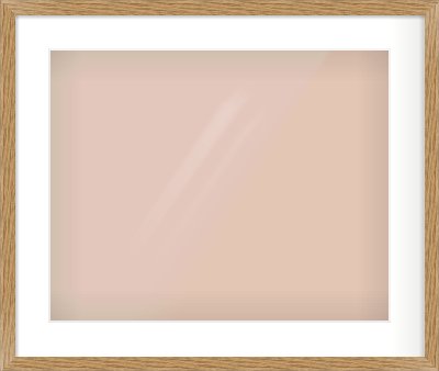Oak Effect Flat Frame for 20 × 16in artwork, with Smooth White Single Mount