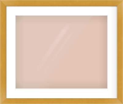 Gold Flat Frame for 20 × 16in artwork, with Smooth White Single Mount