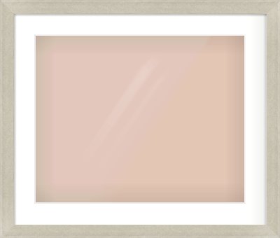 Silver Flat Frame for 20 × 16in artwork, with Smooth White Single Mount