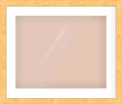 Oak Effect Flat Frame for 20 × 16in artwork, with Smooth White Single Mount