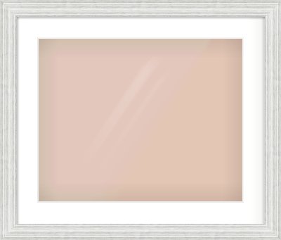 Silver Foil Flat Frame for 20 × 16in artwork, with Smooth White Single Mount