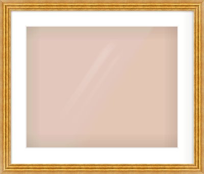 Gold Reverse Frame for 20 × 16in artwork, with Smooth White Single Mount