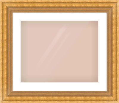 Gold Reverse Frame for 20 × 16in artwork, with Smooth White Single Mount