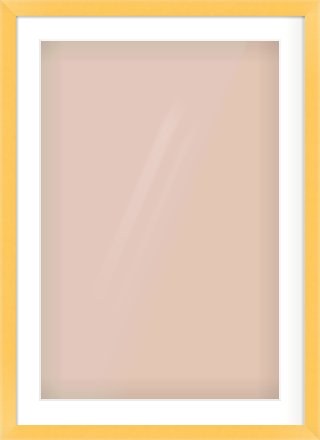 Yellow Paint Flat Frame for 20 × 30in artwork, with Smooth White Single Mount