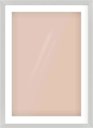 Matte Silver Flat Frame for 20 × 30in artwork, with Smooth White Single Mount