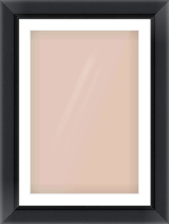 Black Reverse Frame for 20 × 30in artwork, with Smooth White Single Mount