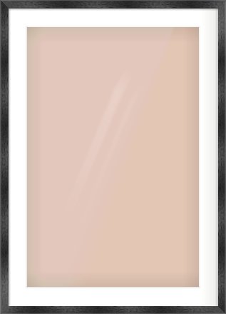 Black Flat Frame for 20 × 30in artwork, with Smooth White Single Mount