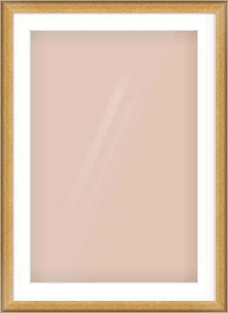 Gold Scoop Frame for 20 × 30in artwork, with Smooth White Single Mount