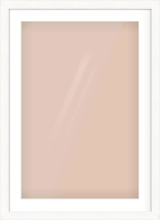 White Flat With Bevel Frame for 20 × 30in artwork, with Smooth White Single Mount