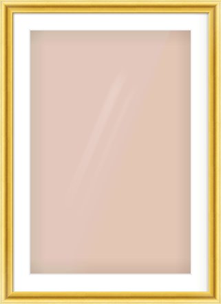 Gold Cushion Frame for 20 × 30in artwork, with Smooth White Single Mount