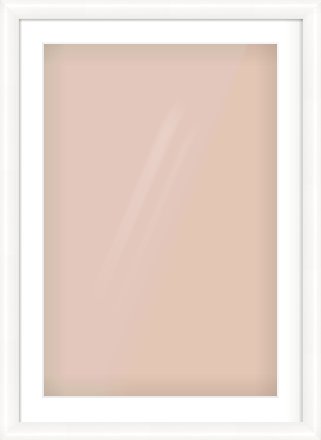 Gloss White Cushion Frame for 20 × 30in artwork, with Smooth White Single Mount