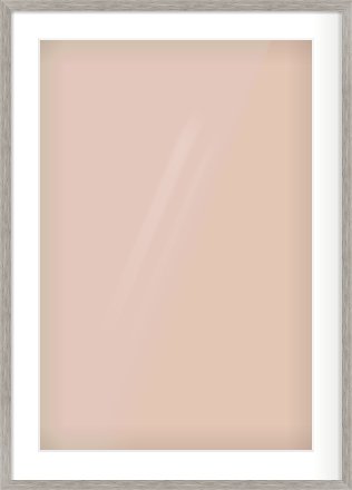 Grey Wood Grain Flat Frame for 20 × 30in artwork, with Smooth White Single Mount