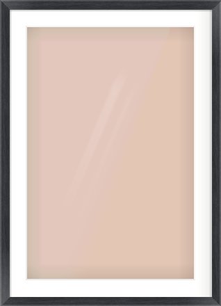 Black Wood Grain Flat Frame for 20 × 30in artwork, with Smooth White Single Mount