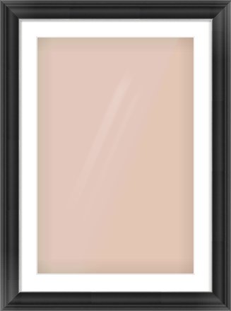 Black/Silver Scoop Frame for 20 × 30in artwork, with Smooth White Single Mount