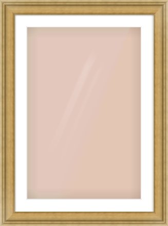 Gold Scoop Frame for 20 × 30in artwork, with Smooth White Single Mount