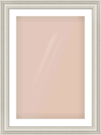 Silver Scoop Frame for 20 × 30in artwork, with Smooth White Single Mount