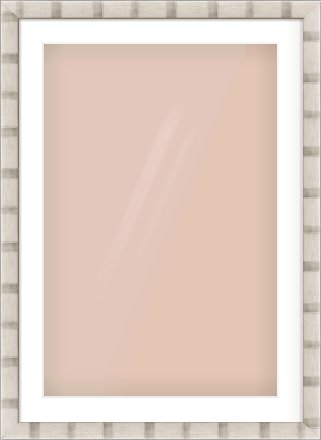 Silver Flat Frame for 20 × 30in artwork, with Smooth White Single Mount