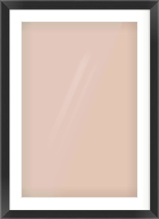 Black Cushioned Bevel Frame for 20 × 30in artwork, with Smooth White Single Mount