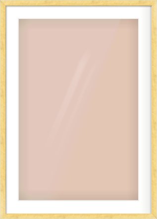 Brushed Gold with Black Sides Flat Frame for 20 × 30in artwork, with Smooth White Single Mount
